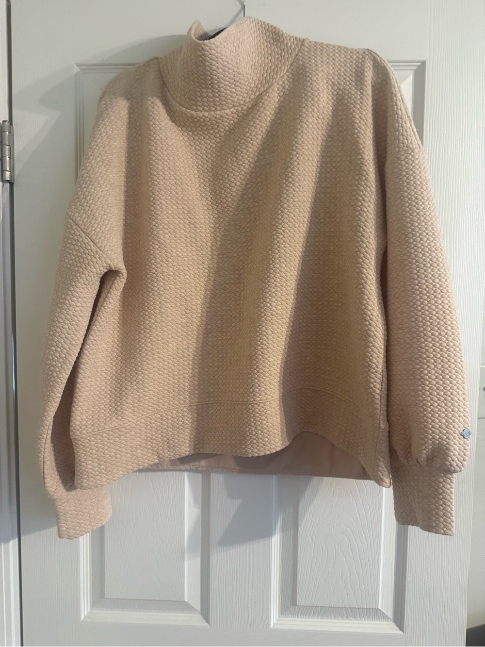 Women's Calia Cream Textured Mock Neck Sweater